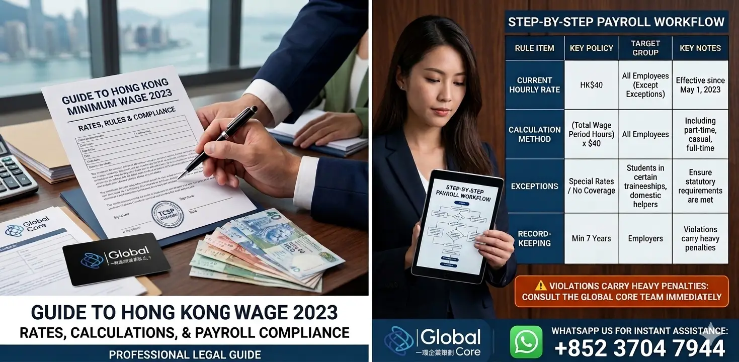 Hong Kong Minimum Wage 2026 rates, calculations, and exemptions